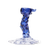 Glass Drip Candle Holder <br> 
Dark Blue <br> 
(L 14 x W 8 x H 14) cm
