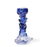 Glass Drip Candle Holder <br> 
Dark Blue <br> 
(L 14 x W 8 x H 14) cm