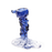 Glass Drip Candle Holder <br> 
Dark Blue <br> 
(L 14 x W 8 x H 14) cm