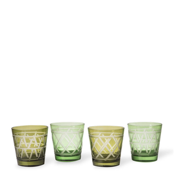 Tie Up Tumbler Glass <br> Set of 4 <br> 250 ml