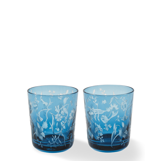 Scattered Flowers Tumbler Glass <br> Limited Edition <br> Set of 2 <br> 300 ml