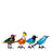 Paradise Birds <br> Set of 4 <br> (L 9 x W 5 x H 5) cm
