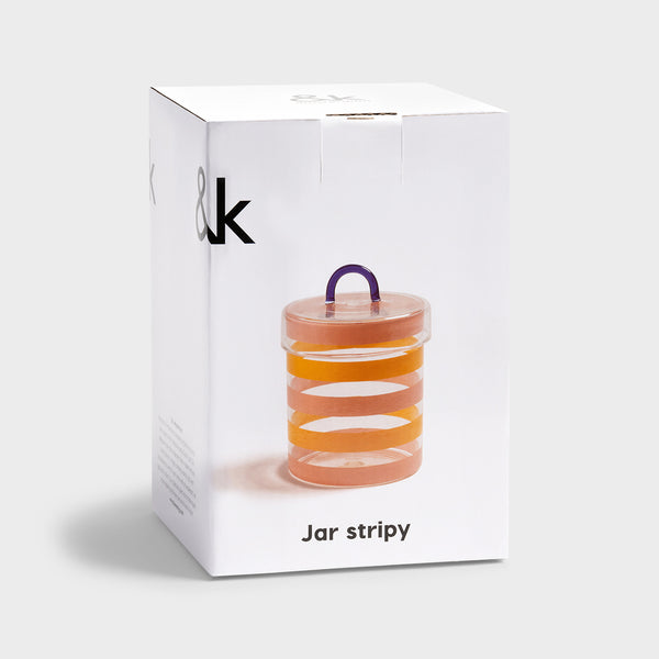 Stripy Jar <br> (Ø 10 x H 15) cm