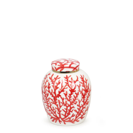 Coral Cannister with Lid <br> (Ø 19.5 x H 24) cm