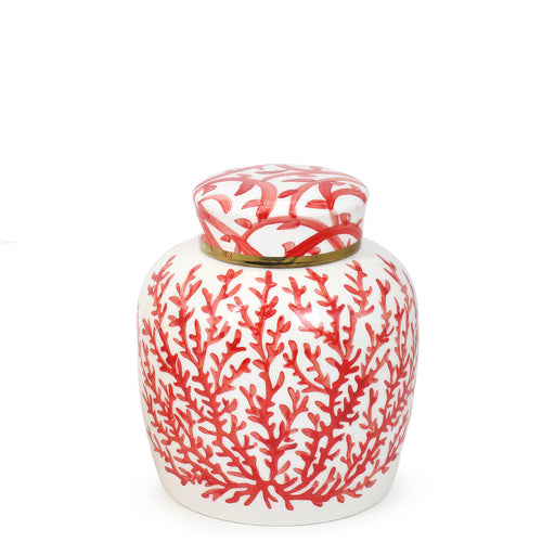 Coral Cannister with Lid <br> (Ø 26.5 x H 30.5) cm
