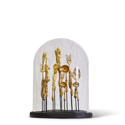 Cutlery on Oval Globe
<br> (Ø 26 x 19 x H 33) cm