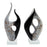 Glass Sculpture on Base <br> Set of 2