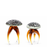 Jellyfish Decorative Ornament <br>
White / Black / Brown <br>
Set of 2