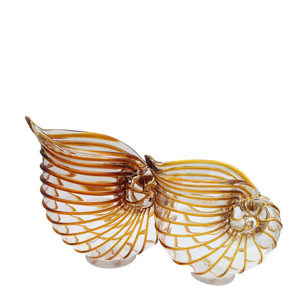 Glass Conch <br> (L 25 x W 13 x H 29.5) cm