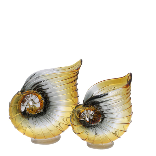 Glass Conch <br> (L 20 x W 10 x H 20) cm