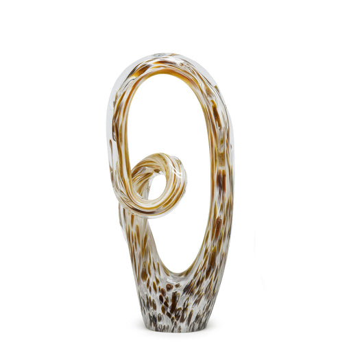 Decorative Glass Sculpture <br> (L 16 x W 9 x H 37.5) cm