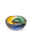 Glass Ashtray <br> Amber / Blue <br> (Ø 21 x H 9) cm