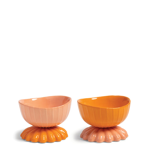 Coupe Clam Bowl <br> Orange <br> Set of 2