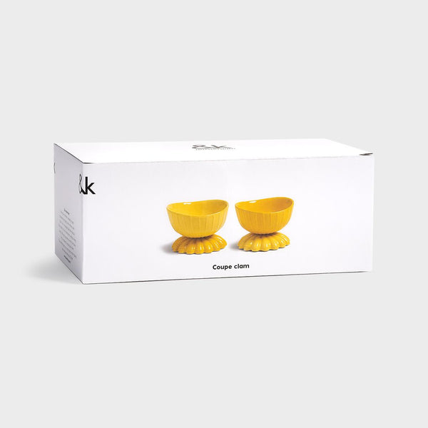 Coupe Clam Bowl <br> Yellow <br> Set of 2