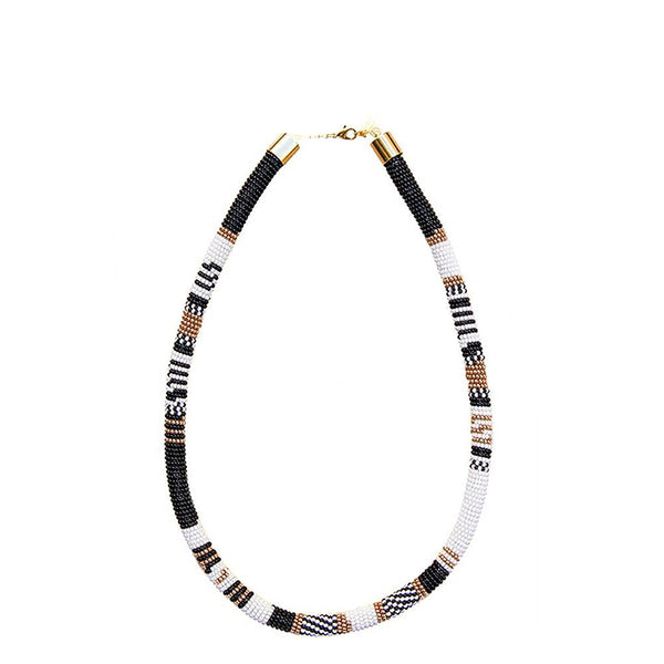 Tube Necklace <br> Black and White