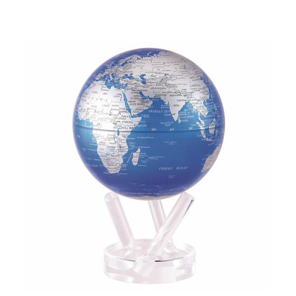 Globe <br> Blue & Silver <br> (Ø 12 x H 18) cm