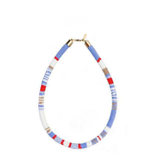 Tube Necklace <br> Red and White