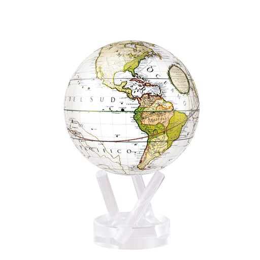 Globe <br> White Antique Terrestrial <br> (Ø 12 x H 18) cm