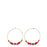 Hoop Earrings <br> Red and Gold