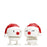 Baby Nosy Santa Couple <br> White <br> Set of 2