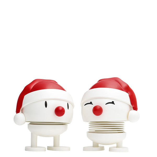 Baby Nosy Santa Couple <br> White <br> Set of 2