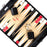 Jet Black Alligator <br> Backgammon Set <br> (L 38 x W 24.5) cm