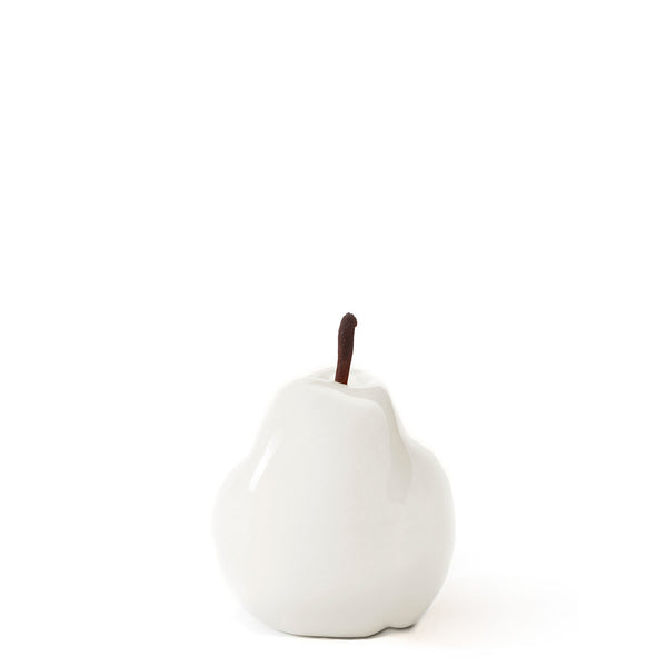 Pear Brilliant Glazed  <br> White <br> (Ø 12 x H 12.5) cm