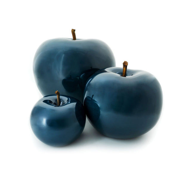 Apple Portuguese Faience <br> Petrol <br> (Ø 41 x H 34) cm