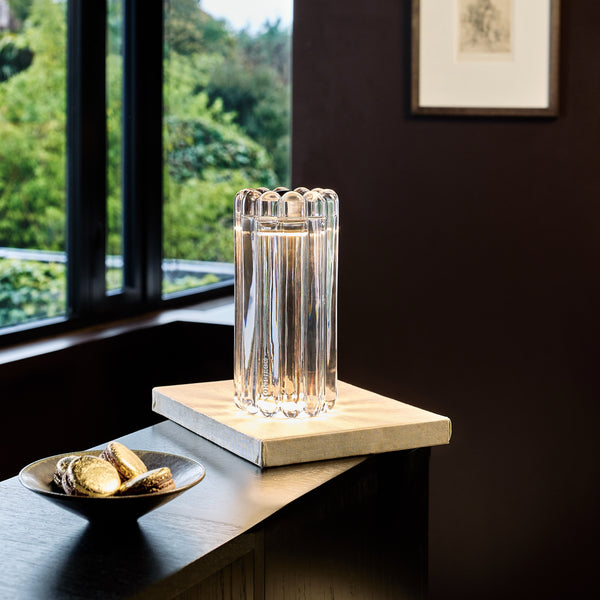 Press Table Lamp <br> Clear <br> (L 11.2 x W 11.2 x H 23.5) cm