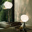 Melt Cone Fat Table Lamp <br> Opal / Silver <br> (L 25 x W 25 x H 46.5) cm