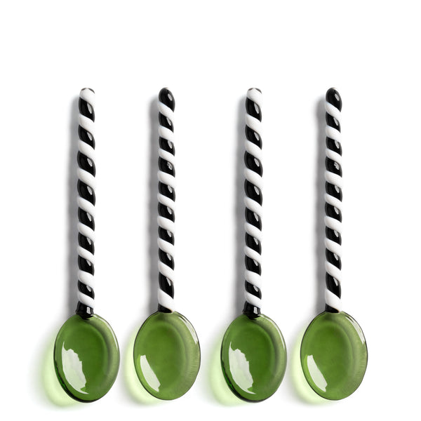 Duet Spoon <br> 
Green <br> 
Set of 4