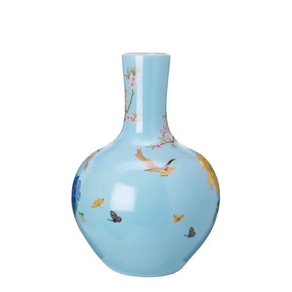 Ball Body Vase <br> 
Light Blue <br> 
(Ø 41 x H 57) cm