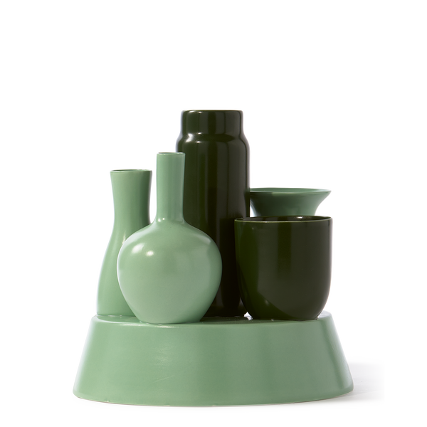 Hong Kong Vase <br>
Dark Green <br>
(Ø 25 x H 26) cm