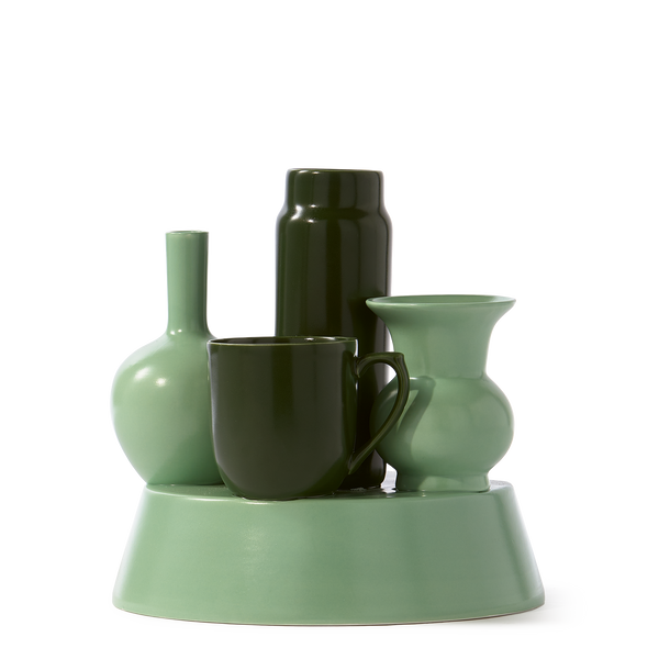 Hong Kong Vase <br>
Dark Green <br>
(Ø 25 x H 26) cm