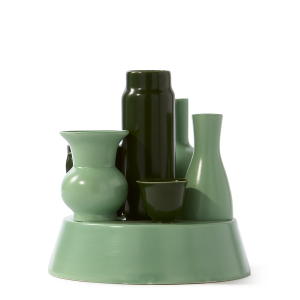 Hong Kong Vase <br>
Dark Green <br>
(Ø 25 x H 26) cm