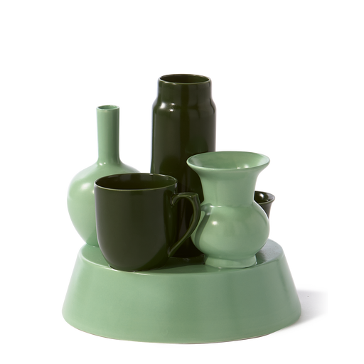 Hong Kong Vase <br>
Dark Green <br>
(Ø 25 x H 26) cm