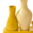 Shanghai Vase <br>
Yellow <br>
(L 13 x W 40.5 x H 26) cm