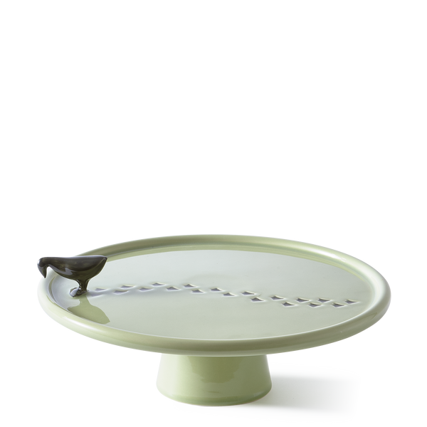 Walking Duck Footed Plate <br>
Green Grey <br>
(Ø 30 x H 8.3) cm