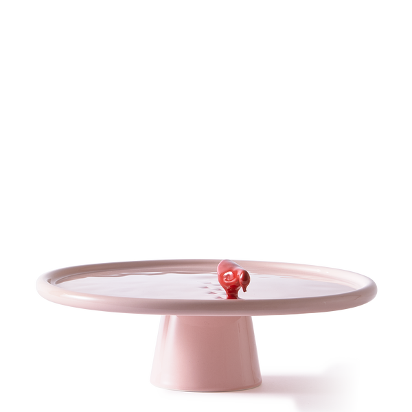 Walking Duck Footed Plate <br>
Light Pink <br>
(Ø 30 x H 8.3) cm