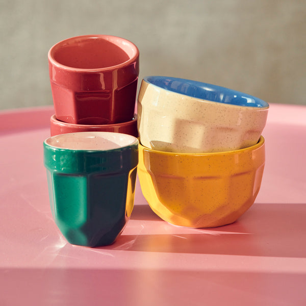 Multi-Color Cappuccino Cup <br>
Set of 4 <br>
175 ml