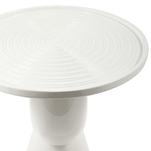 Anish Side Table <br> 
White <br> 
(L 60 x W 45 x H 50) cm