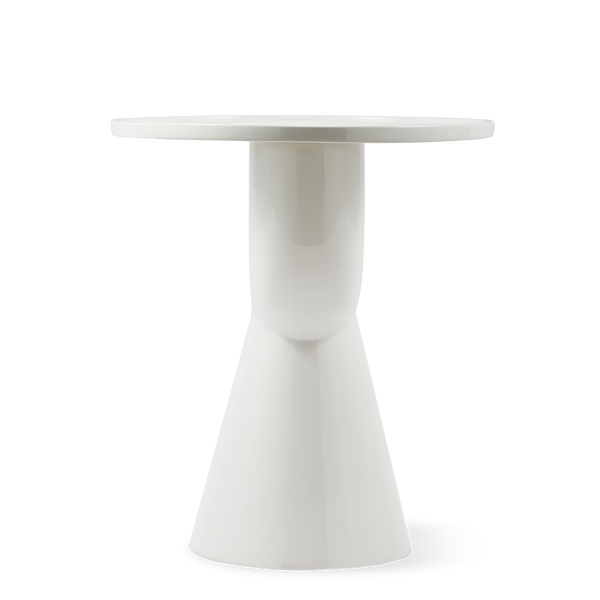 Anish Side Table <br> 
White <br> 
(L 60 x W 45 x H 50) cm