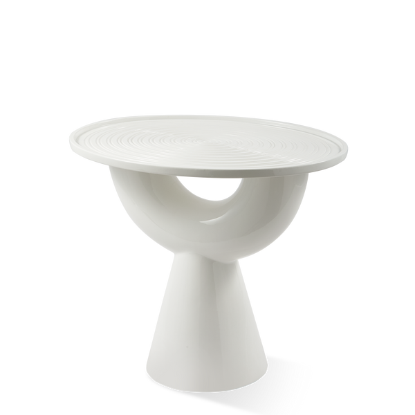 Anish Side Table <br> 
White <br> 
(L 60 x W 45 x H 50) cm