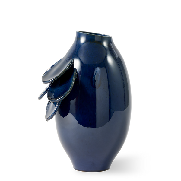 Quillie Vase <br>
Dark Blue <br>
(Ø 25 x H 45) cm