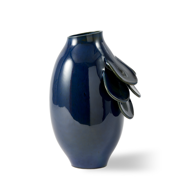 Quillie Vase <br>
Dark Blue <br>
(Ø 25 x H 45) cm