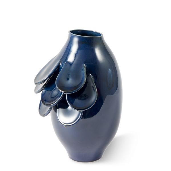 Quillie Vase <br>
Dark Blue <br>
(Ø 25 x H 45) cm