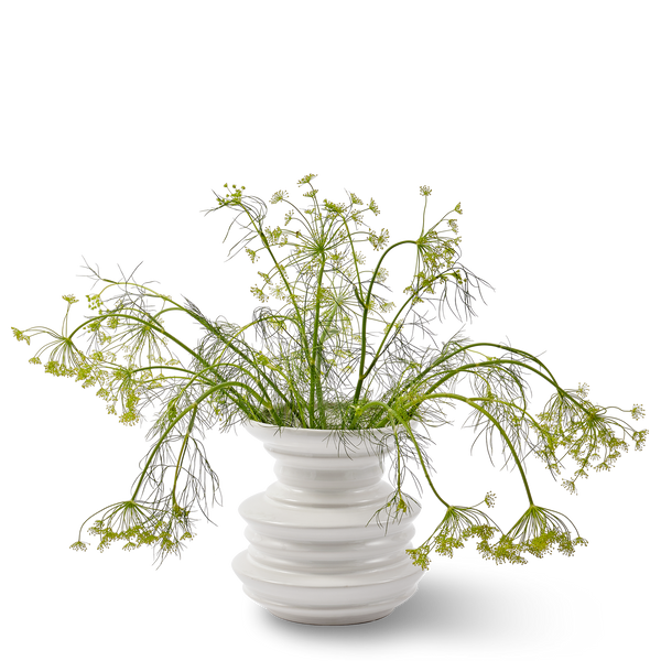 Stacked Plates Vase <br> 
White <br> 
(Ø 22.5 x H 23) cm