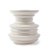 Stacked Plates Vase <br> 
White <br> 
(Ø 22.5 x H 23) cm