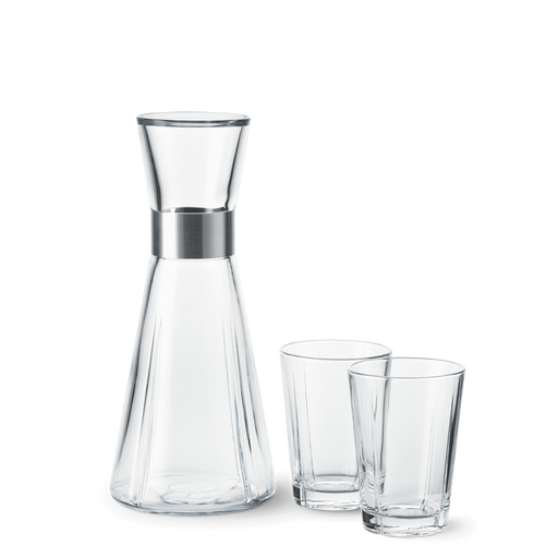 Grand Cru Water Carafe with Glasses <br> Clear <br> Set of 3