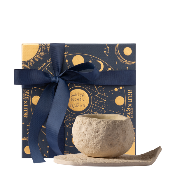 AKUN x House of Raw Moon Candle with Tray <br> Noor Al Qamar